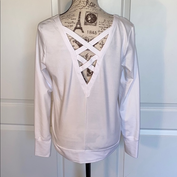 OLD NAVY LATTICE-BACKED SWEATSHIRT - Picture 7 of 8